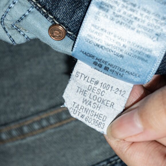 MOTHER Denim The Looker Distressed Skinny Jeans Blue Tarnished size 25 - Picture 11 of 11